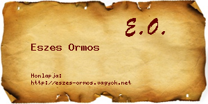 Eszes Ormos névjegykártya